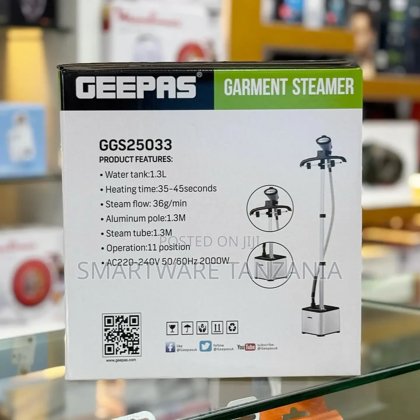 2-in-1 Steam Iron Garment Steamer - 1.3l Water Tank