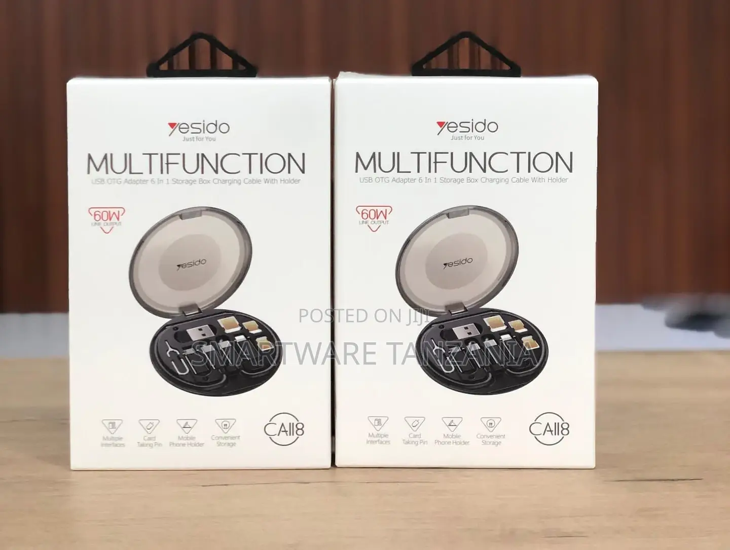 Multi Functional 60w Travel 6 In 1 Storage Box Otg Adapter