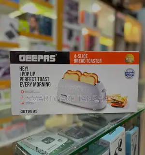 Geepas 4 Slice Bread Toaster With Browning Control - White