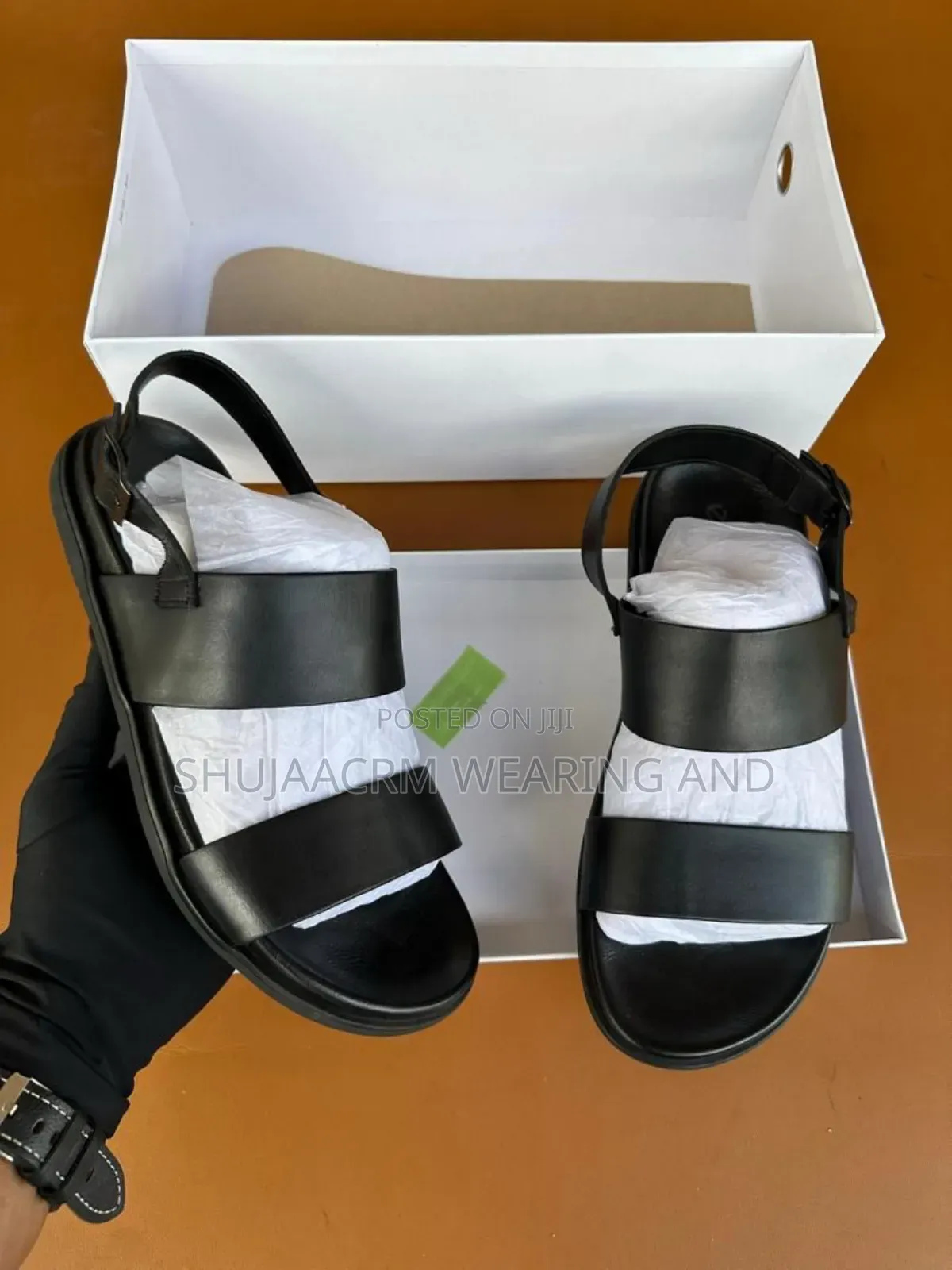 Leather Tape Sandals