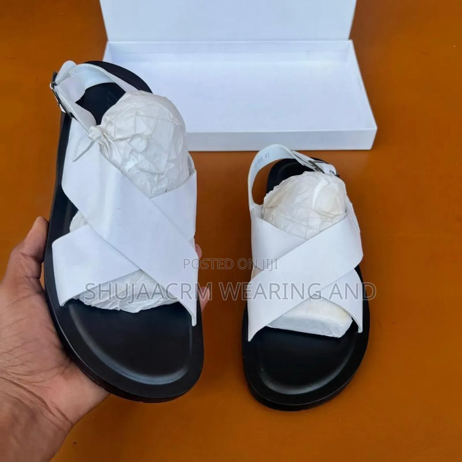 Leather Tape Sandals