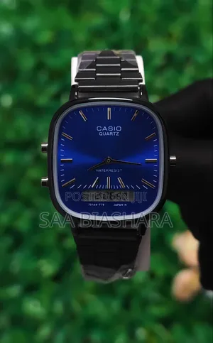 Casio Quartz Analog and Digital Aq230 Black and Blue