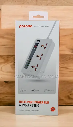 Porodo Multi-port Power Hub 4 Usb-a/Usb-c Home Office