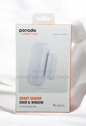 Porodo Smart Sensor For Door Window, 45m Wi-fi Range