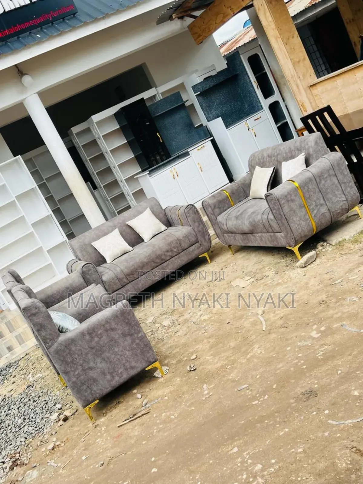 Sofa Set Nzuri Sanah 3:2:1:1 Ina Fiber Na Spring