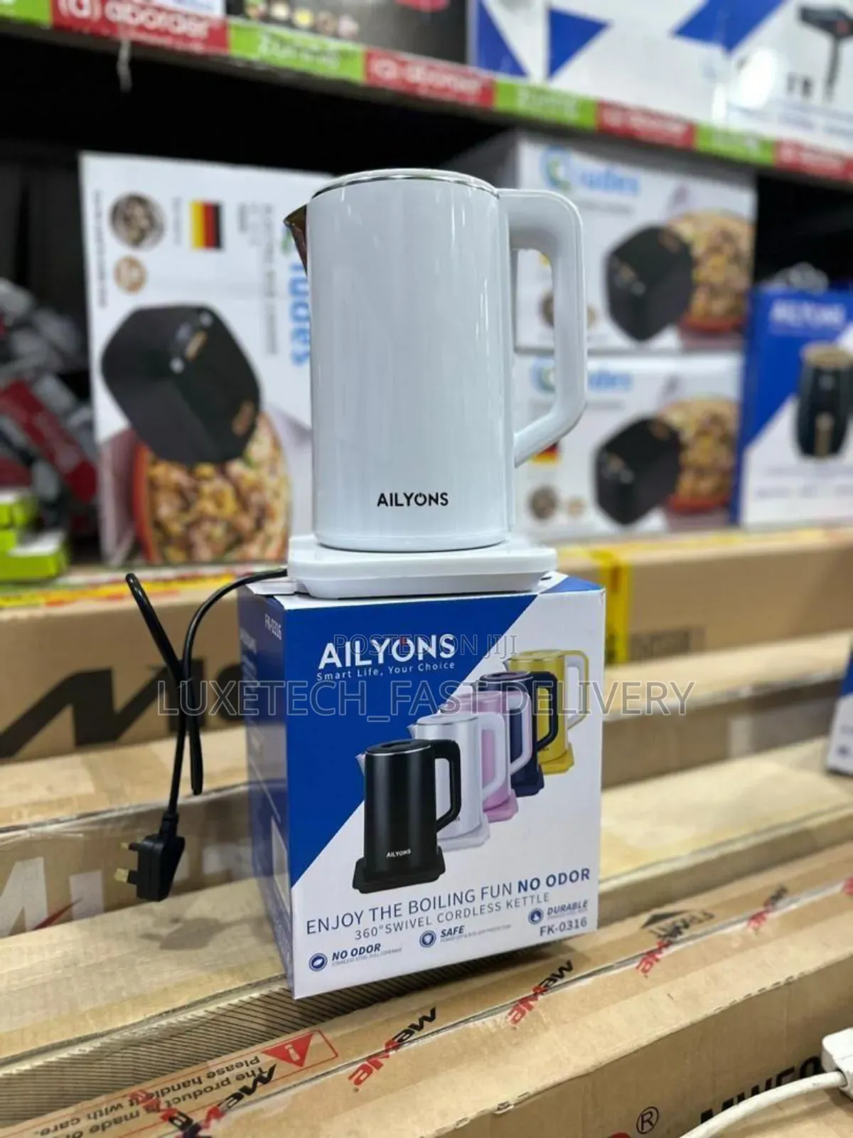 Ailyons Electric Kettle 1.8l White