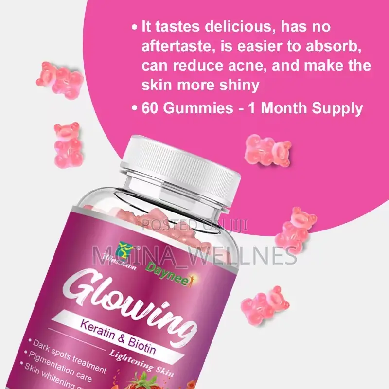Daynee Glowing Keratin Biotin Lightening Skin Gummies
