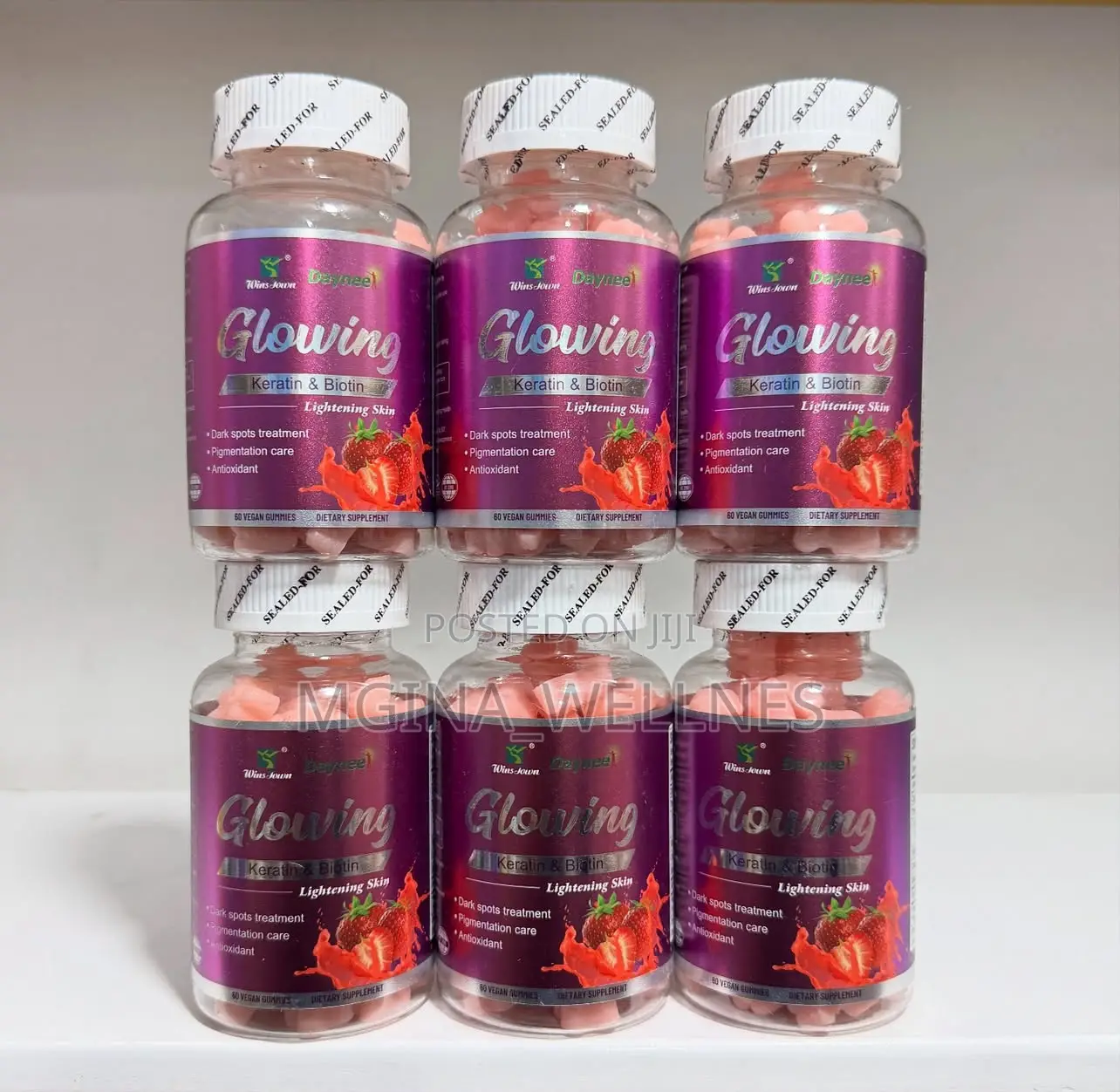 Daynee Glowing Keratin Biotin Lightening Skin Gummies
