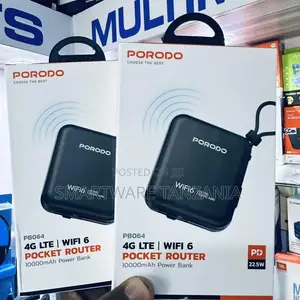 Porodo 4g Lte | Wifi 6 Pocket Router - Black