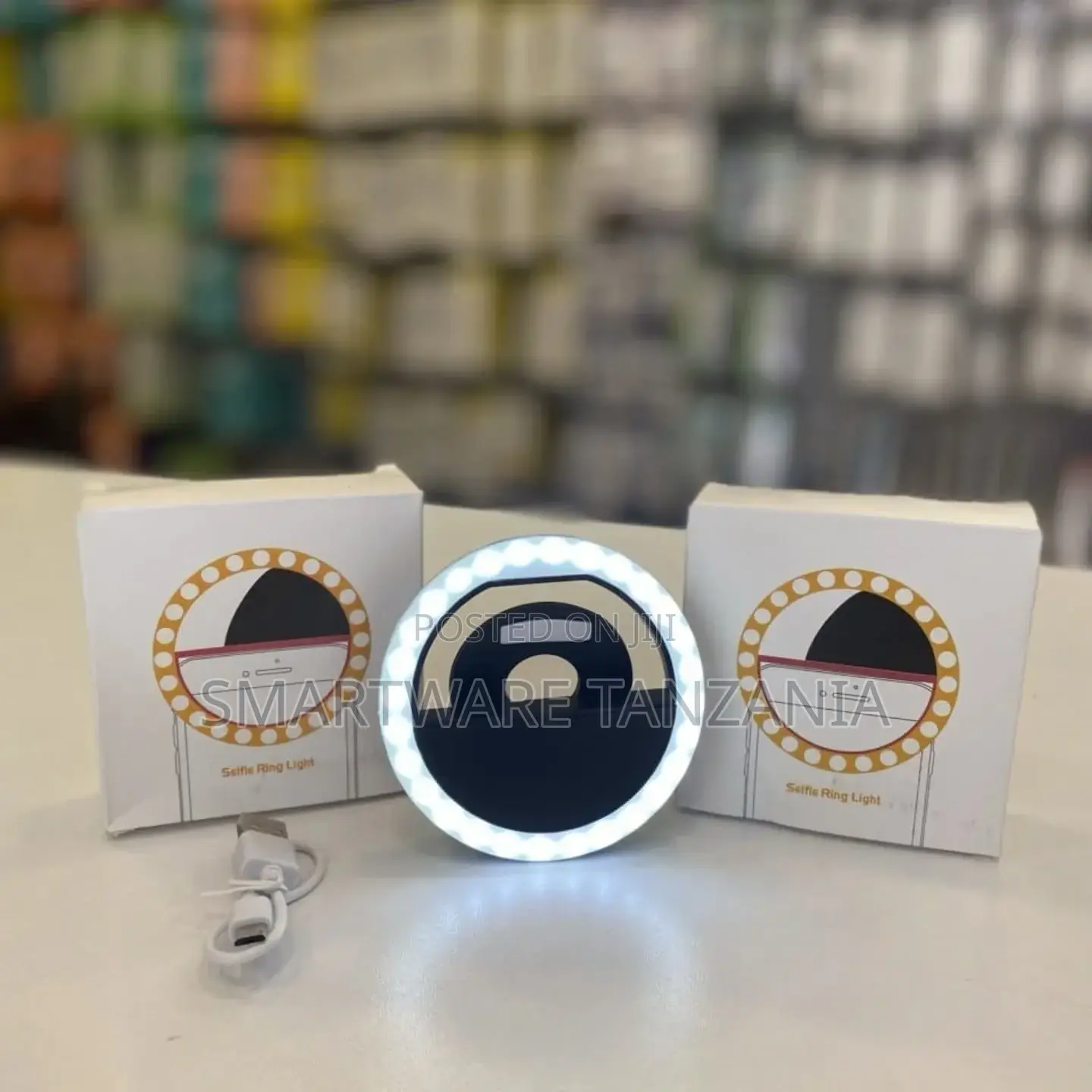 Portable Led Ring Selfie Light For All Smartphones, Laptops