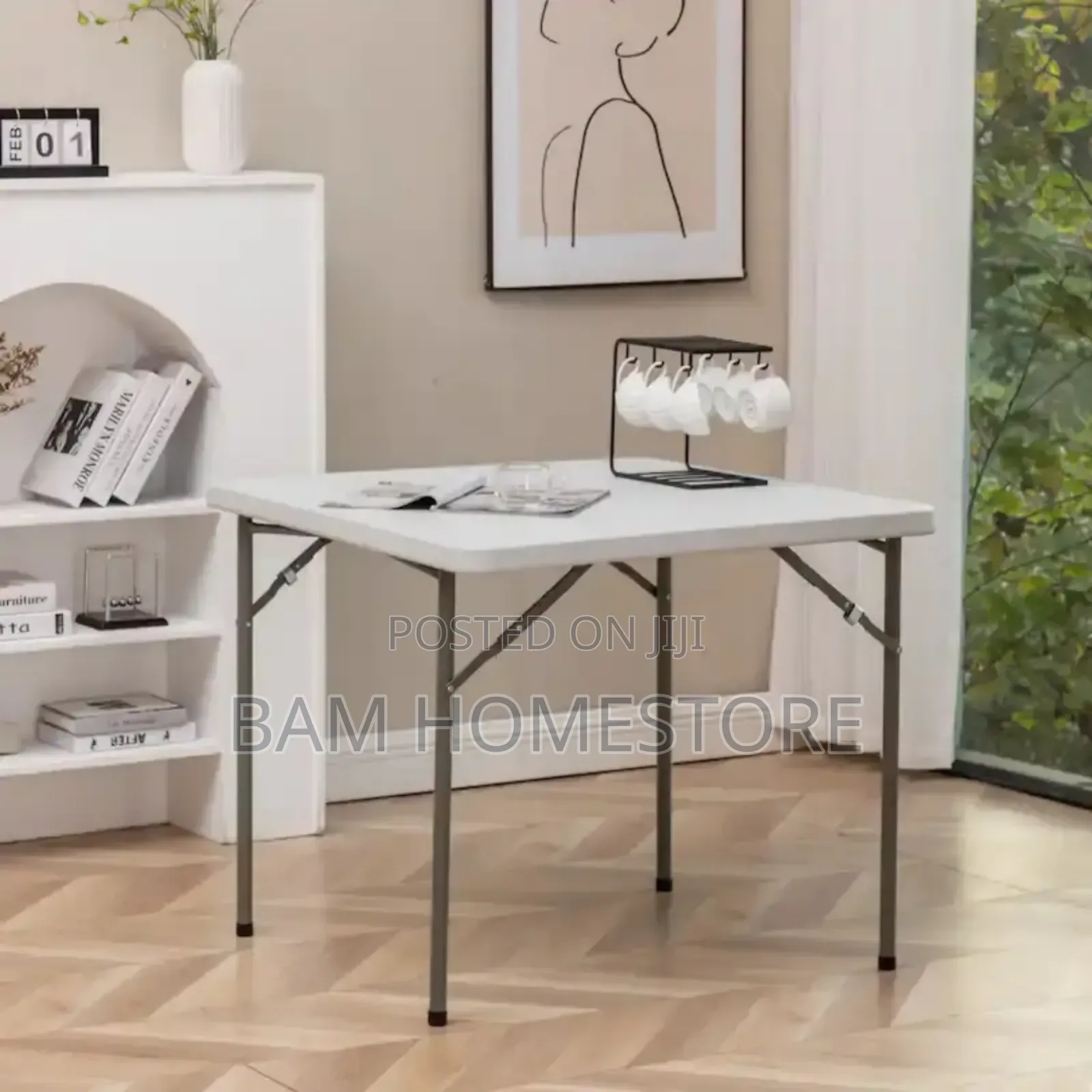 Foldable Square Table 80cm