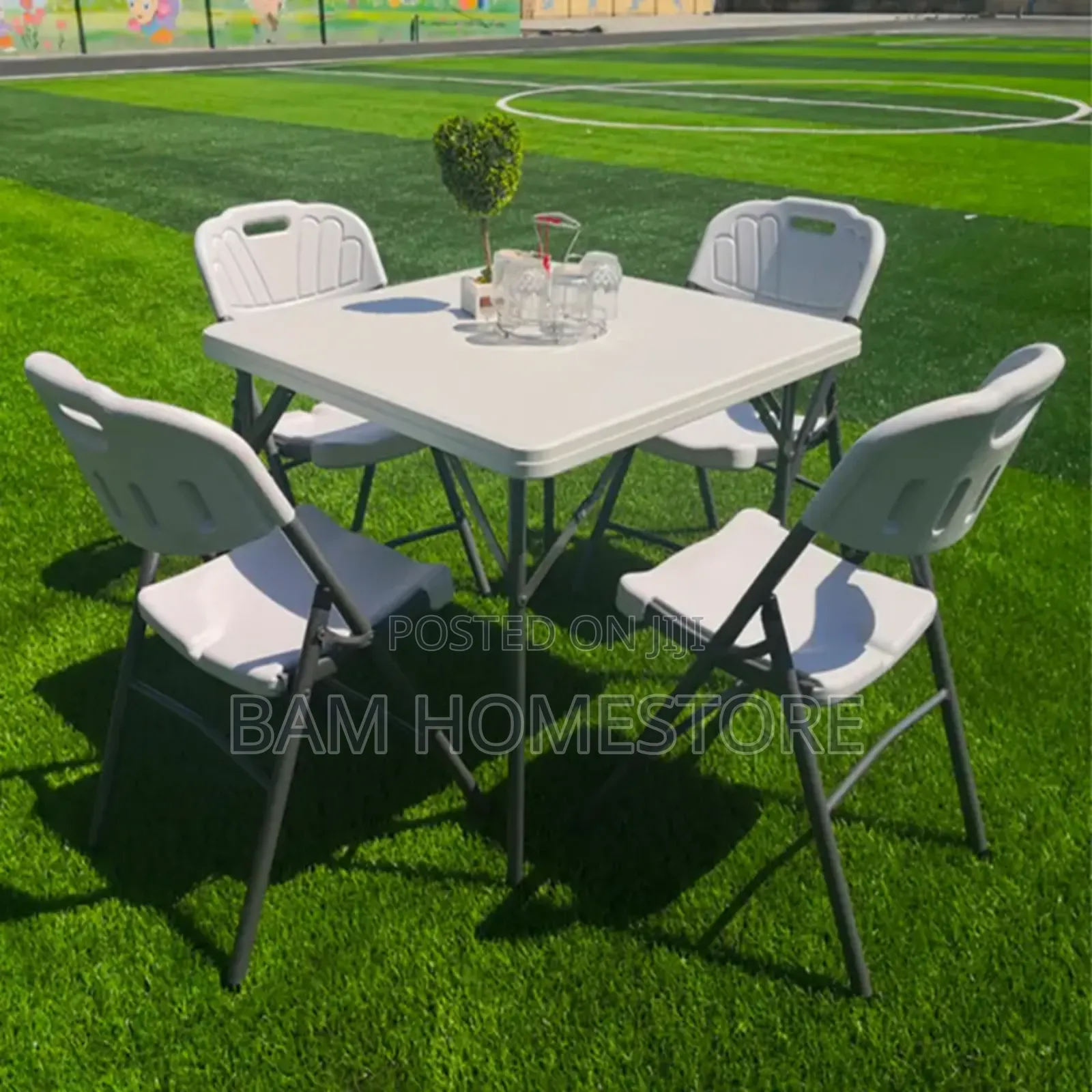 Square Foldable Table+ Foldable Chairs Set