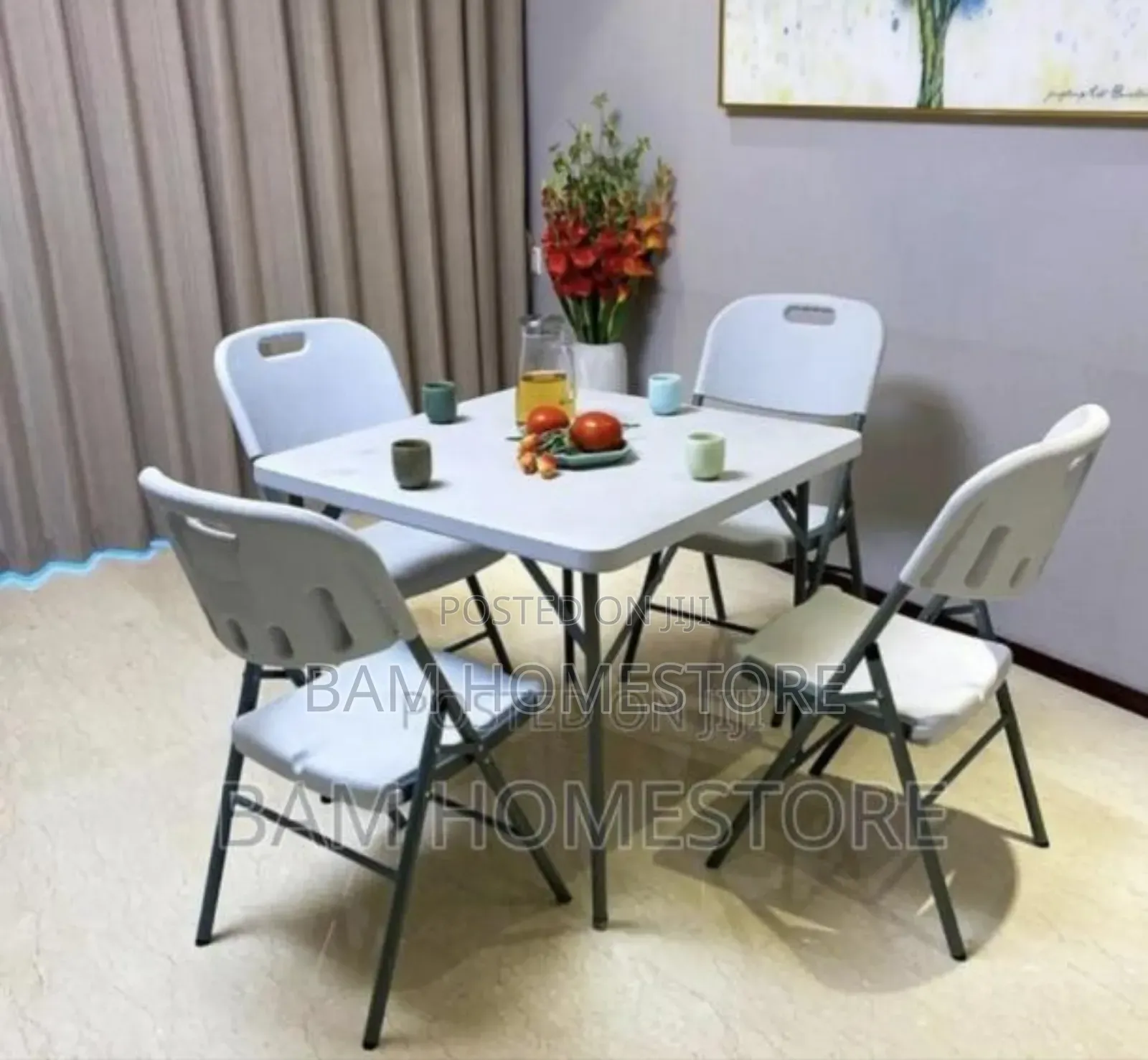 Square Foldable Table+ Foldable Chairs Set