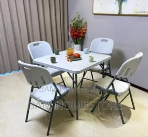Square Foldable Table+ Foldable Chairs Set