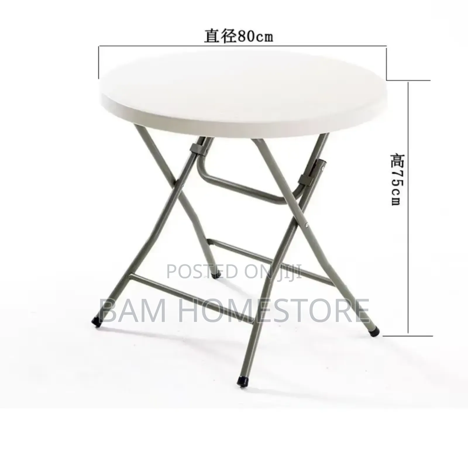Round Foldable Table 80cm