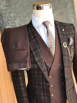 Suti Ya 3 PCS Ya Kizibao Cha Brown