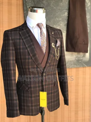 Suti Ya 3 PCS Ya Kizibao Cha Brown