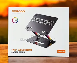 Porodo Adjustable Foldable Laptop Stand, 14 To 17.3" Devices