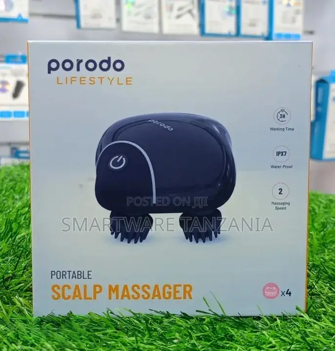 Porodo Scalp Massager 1200mah 3h Worktime 4 Rotating Heads