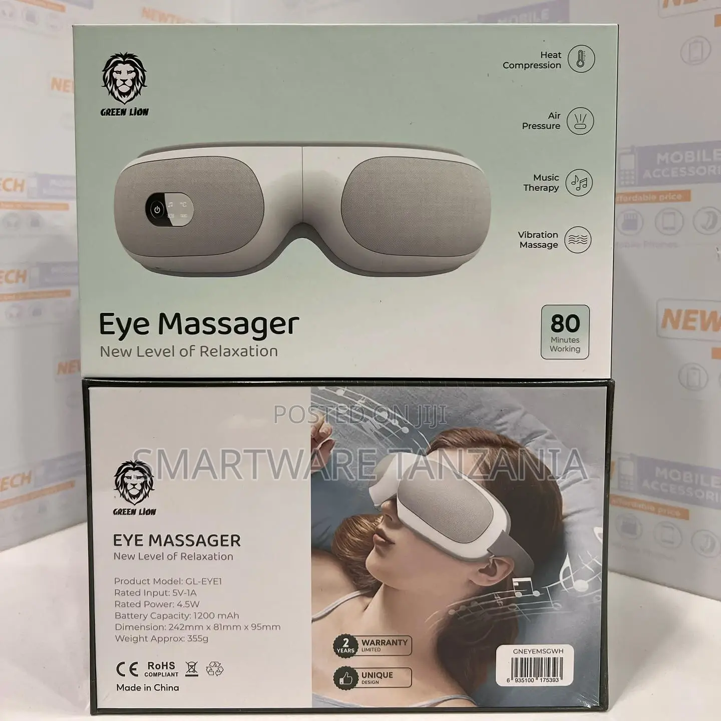Relax Eye Massager With Heating Bluetooth, Relief Eye Strain