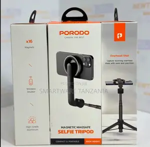 Porodo Magnetic Selfie Stick 65cm Extendable Remote Control