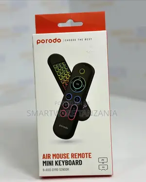 Porodo Air Mouse Remote And Keyboard With 6-axis Gyro Sensor