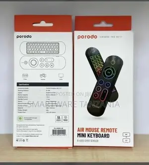 Porodo Air Mouse Remote Mini Keyboard For Tv Box, Projector