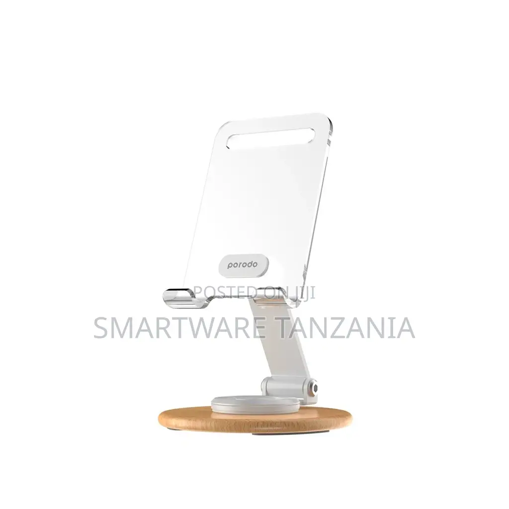 Porodo Transparent Phone Stand - 360° Rotatable Folding