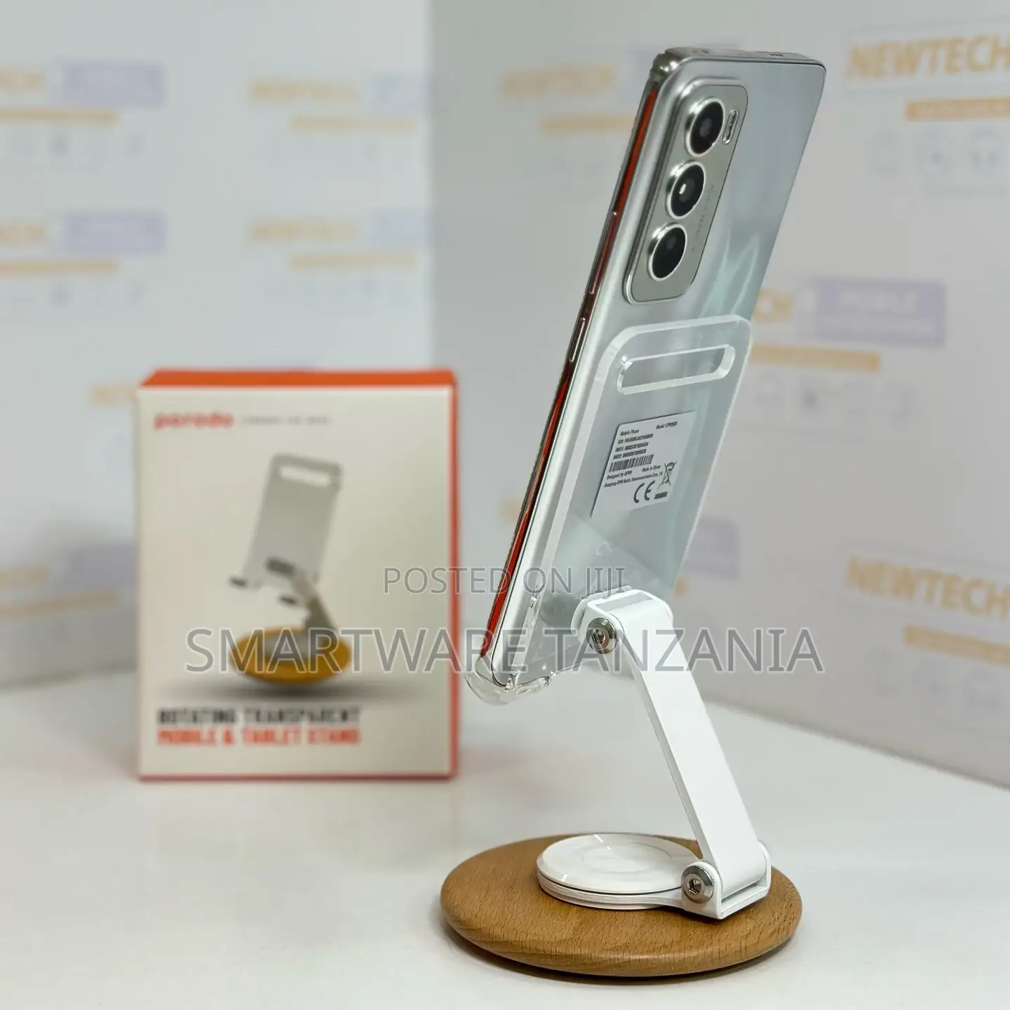 Porodo Transparent Mobile And Tablet Stand With Rotating Arm