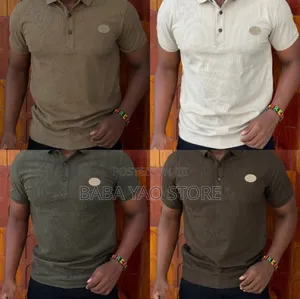 High-Quality Casual Band Collar Short-Sleeved T-Shirts