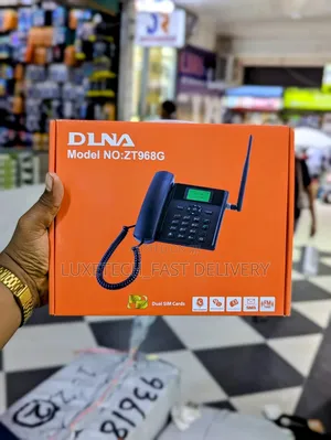 Dual Sim GSM Desktop Set + Fm Radio/Simu Ya Mezani Laini 2