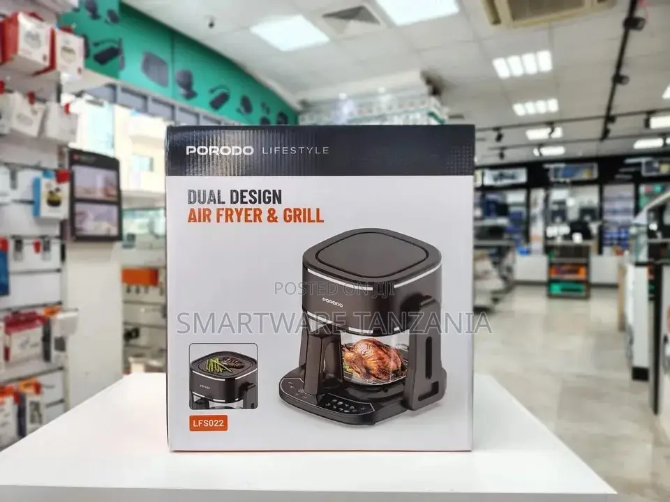 Porodo Dual Design Air Fryer Grill, Cooking Technology