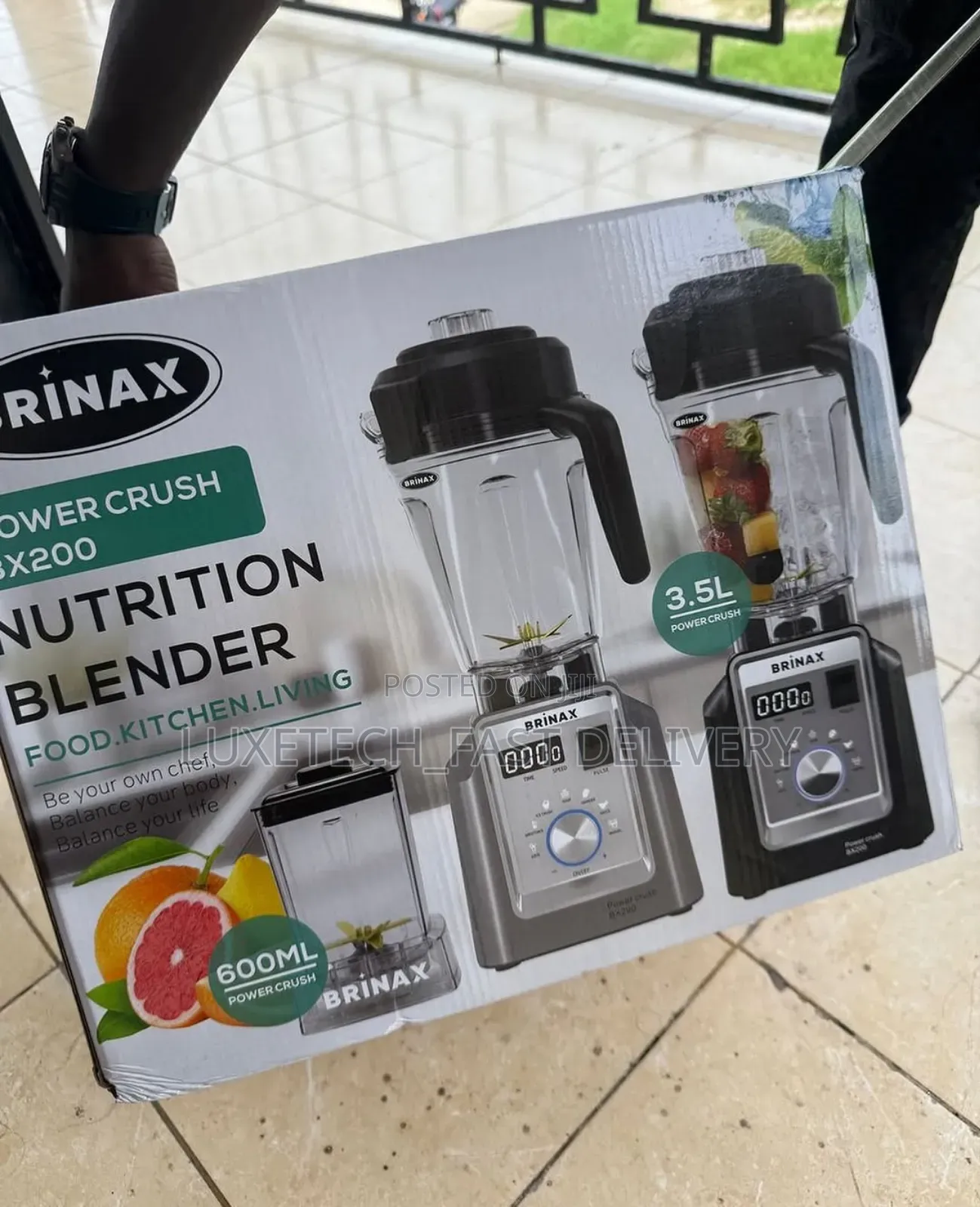Brinax Heavy Duty Electric Blender 3.5l 2 in 1 With Timer