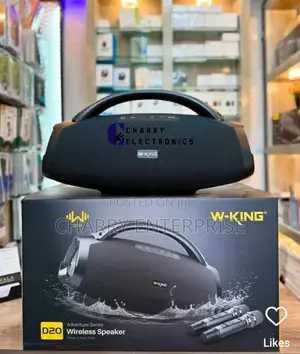 Original W-King D20 Speaker 200w 2 Wireless Mic Waterproof