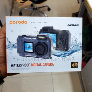 Porodo Waterproof Digital Camera Dual Screen 18x Zoom