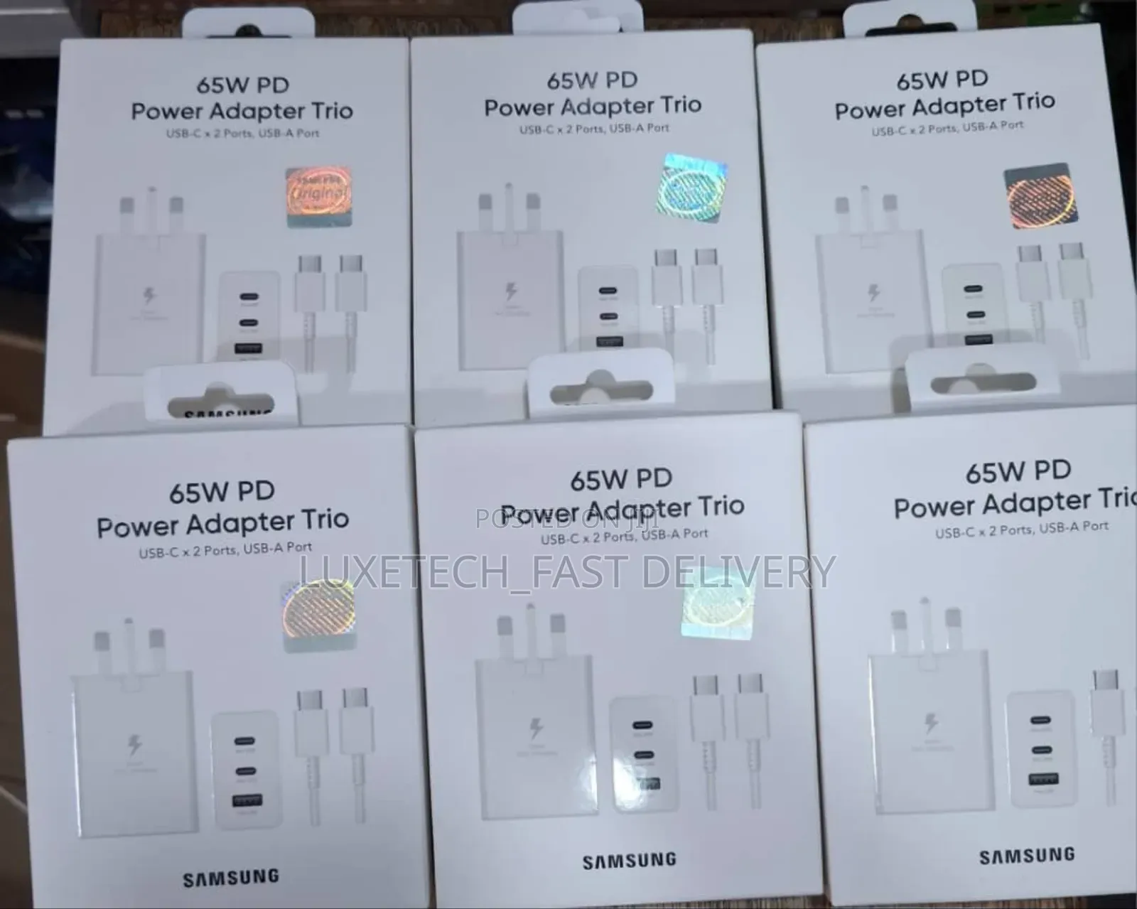 Samsung 65w Power Adapter Trio Fast Charger With Three Ports
