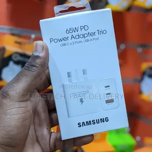 Samsung 65w Power Adapter Trio Fast Charger With Three Ports