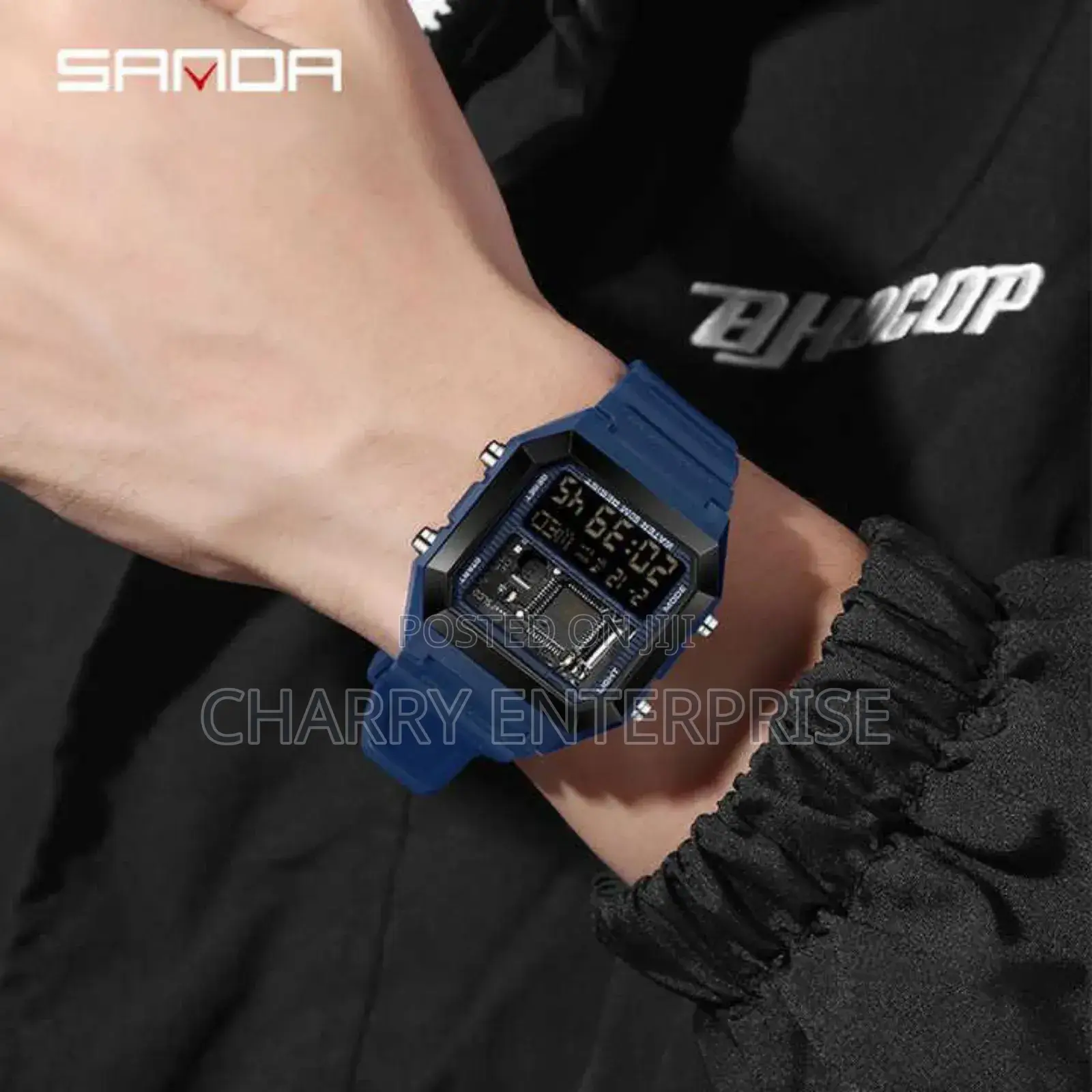 Sanda Watches Date Waterproof Display Week Light