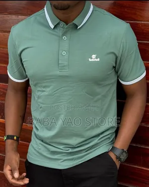 High-Grade Casual Short-Sleeved Band Collar T-Shirts