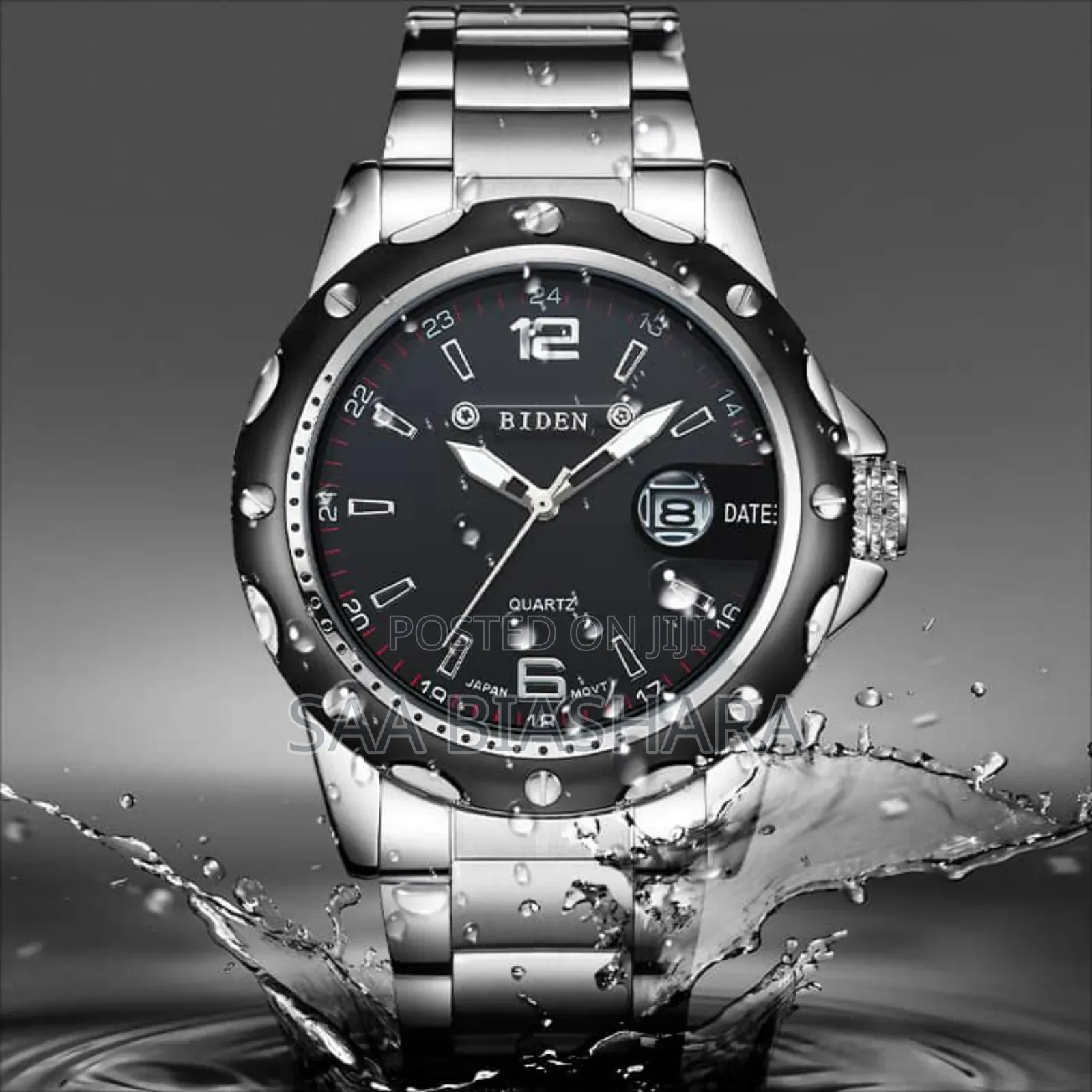 Biden 0012 Quartz Watch Luxury Business Silver