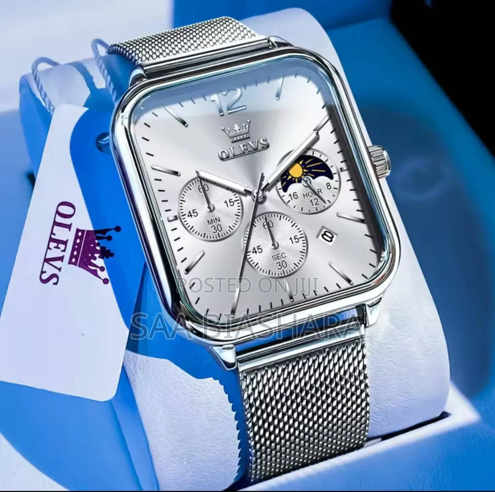 Olevs 9914 Cassis Square Water Proof Silver