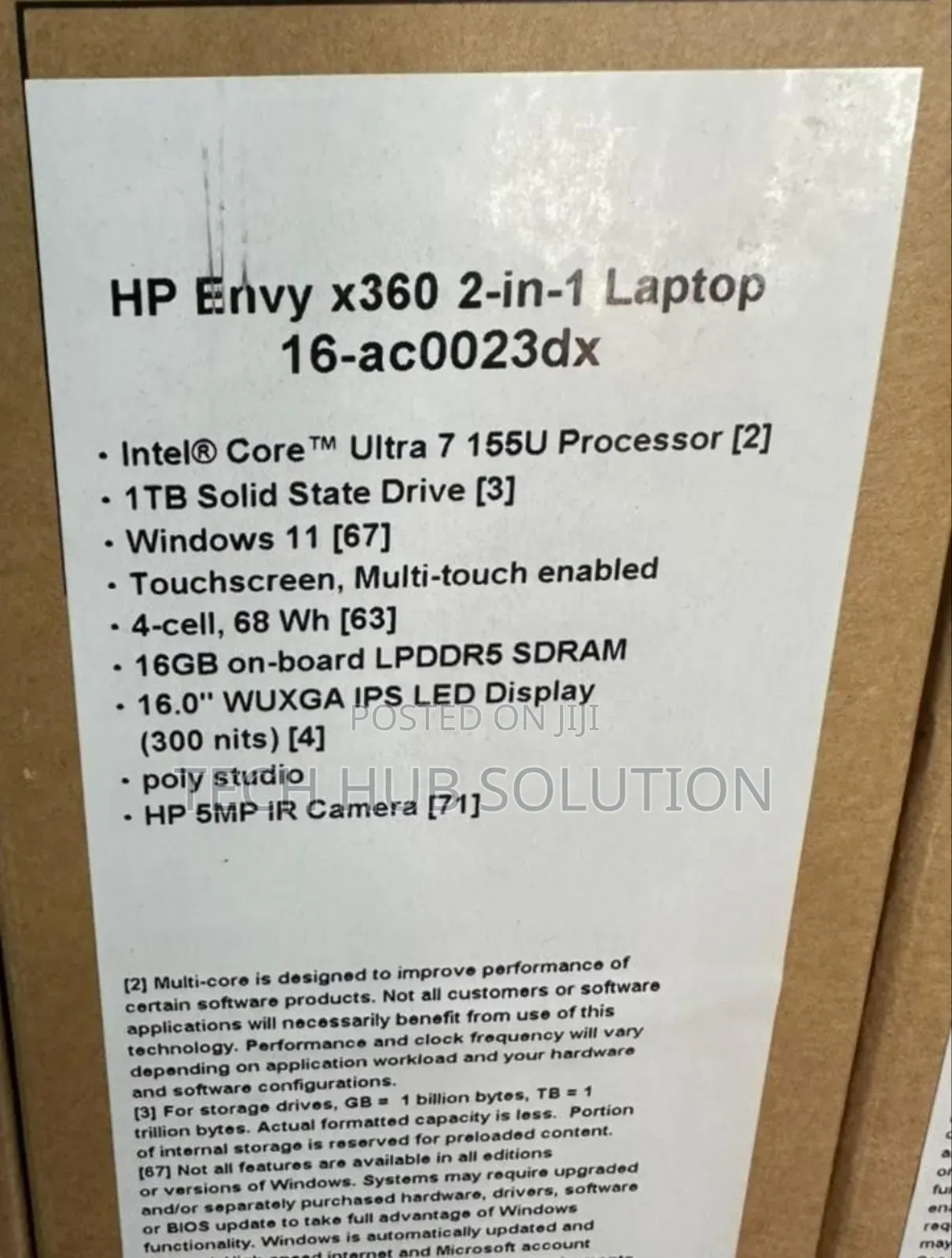 New Laptop HP Envy 14 16GB Intel Core I7 SSD 1T