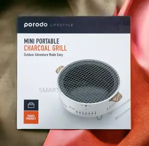 Porodo Camping Portable Outdoor Round Bbq/Charcoal Grill