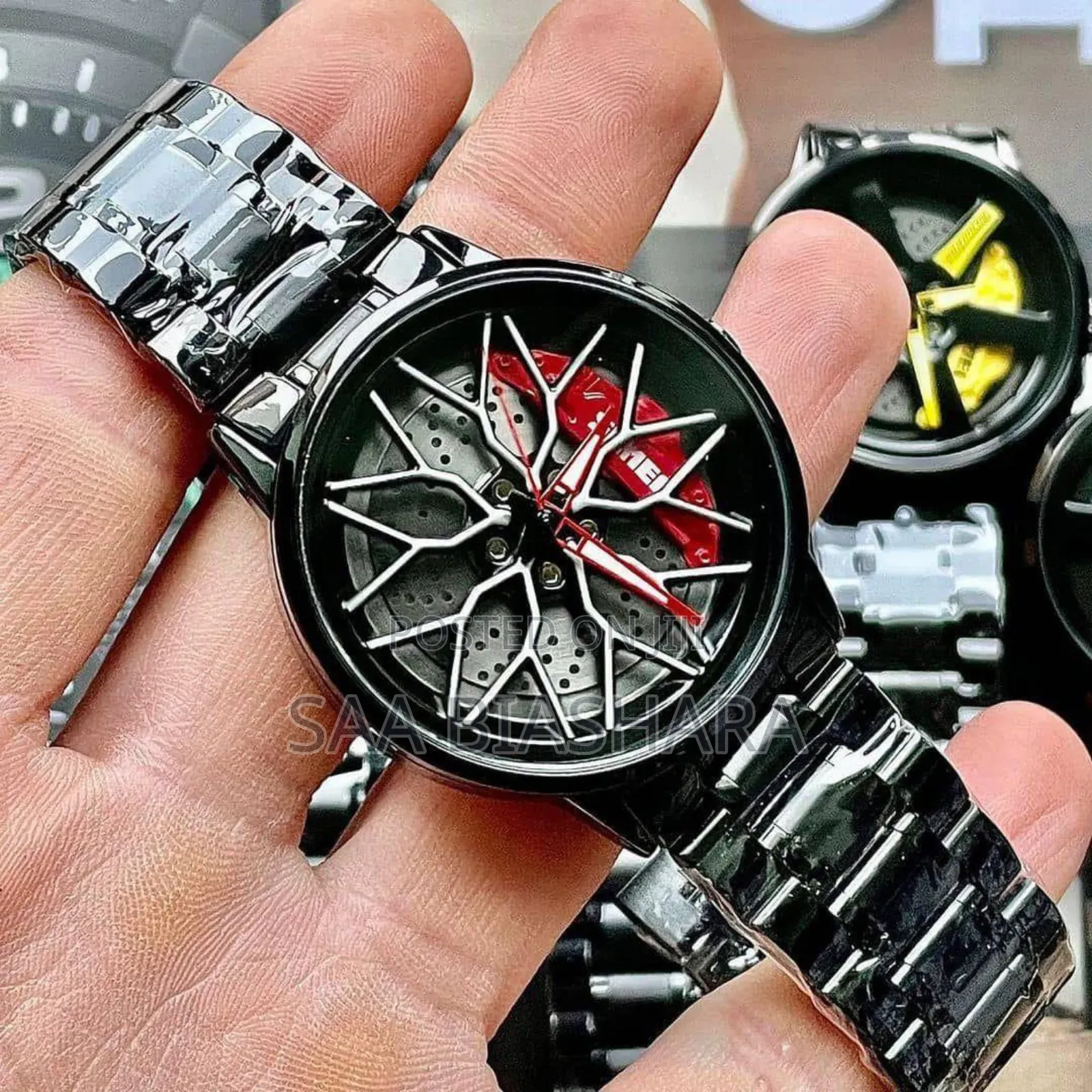 Skmei Wheel's Men Luxury Watches Black and Red