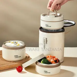 Portable Insulated Lunch Container Set, Leakproof Lunch Box
