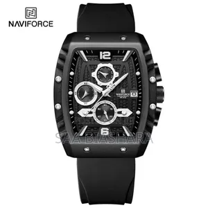 Naviforce 8025 Mens Watch Black and Silver
