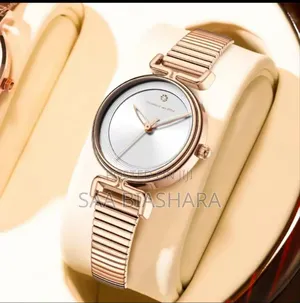 Hannah Martin Quartz Womens Watch Full Box Gold and White