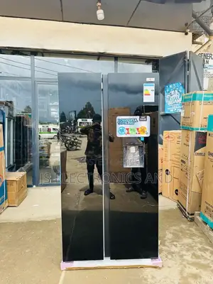 Aero Side by Side Refrigerator 500l Black Water Dispenser