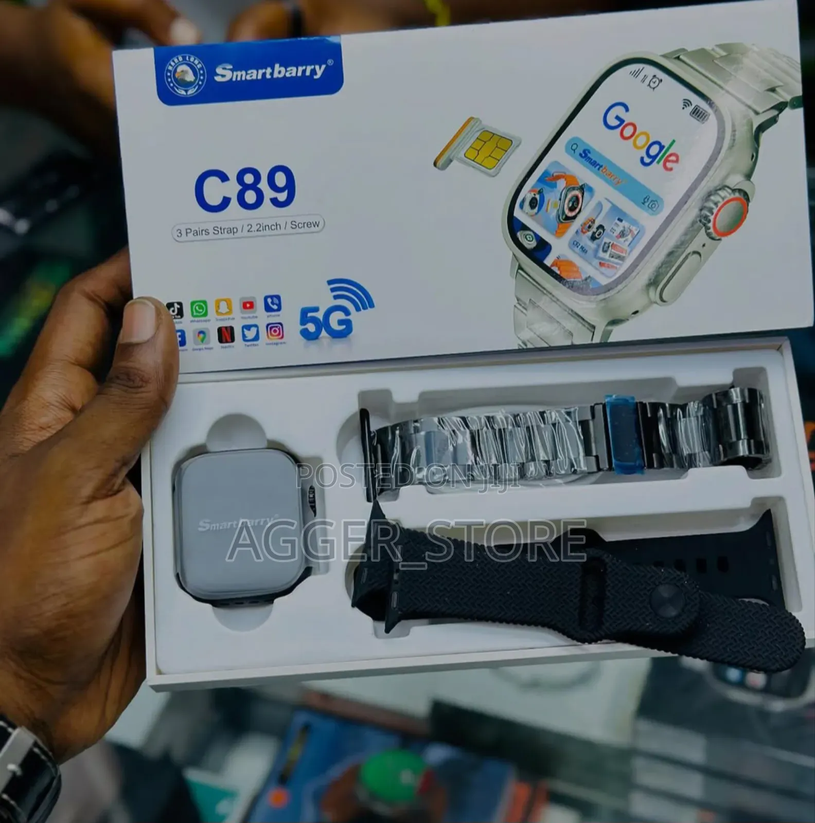 C89 Smart Barry Smartwatch [Uses 5g Simcard]