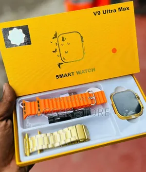 V9 Ultra Max Smartwatch Original Golden Watch
